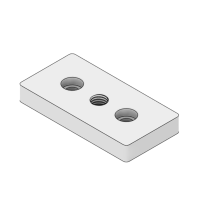 MODULAR SOLUTIONS MOUNTING PLATE 45 X 90 M16 THREADED THRU HOLE
